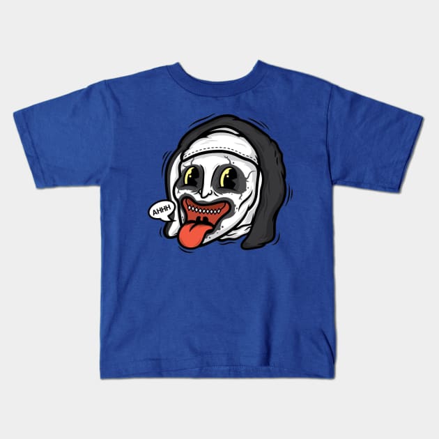 the nun Kids T-Shirt by a cat cooking